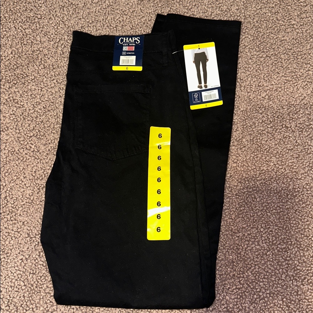 Chaps Classic Black Denim Pants